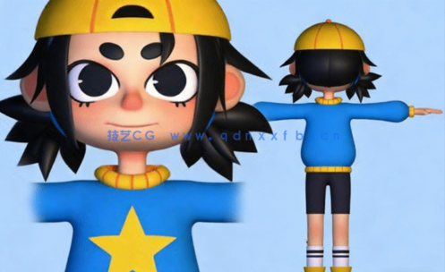 Blender 3D角色建模从头到尾完整制作初学者训练视频教程(图1)