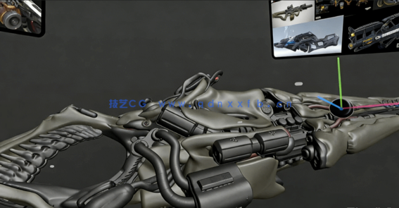 Blender 3D游戏武器VR设计工作流程视频教程(图3)