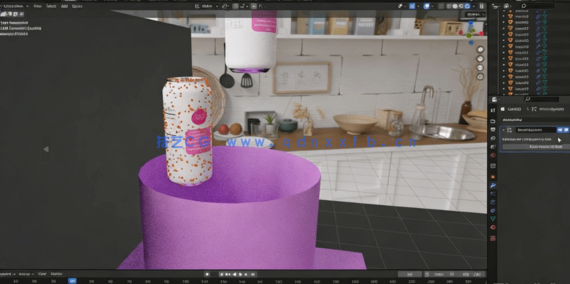 Blender饮料瓶动画实例制作流程视频教程(图5)