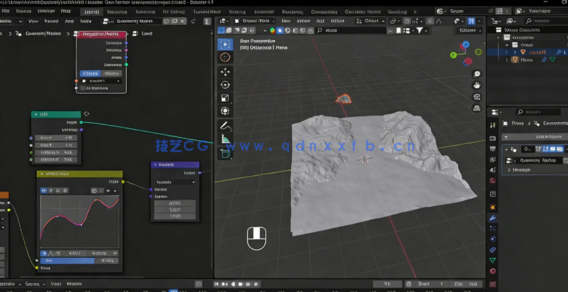  Blender几何节点创建基础地形景观视频教程(图5)