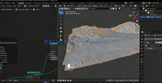  Blender几何节点创建基础地形景观视频教程(图6)