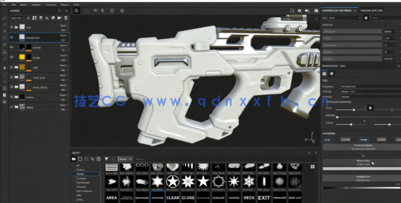 Maya流行游戏科幻机枪武器完整制作视频教程(图5)