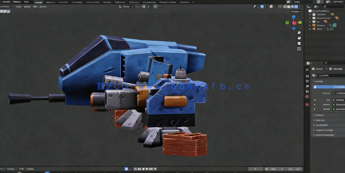 Blender低多边形建模与纹理手绘技术视频教程(图2)