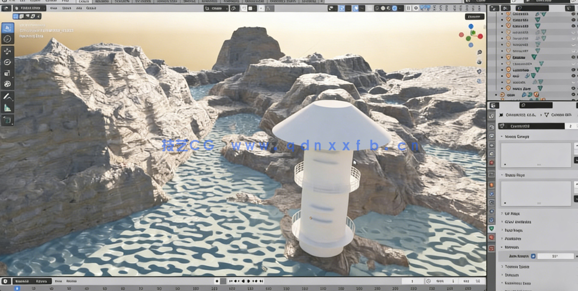 Blender空间场景实例制作流程视频教程(图4)