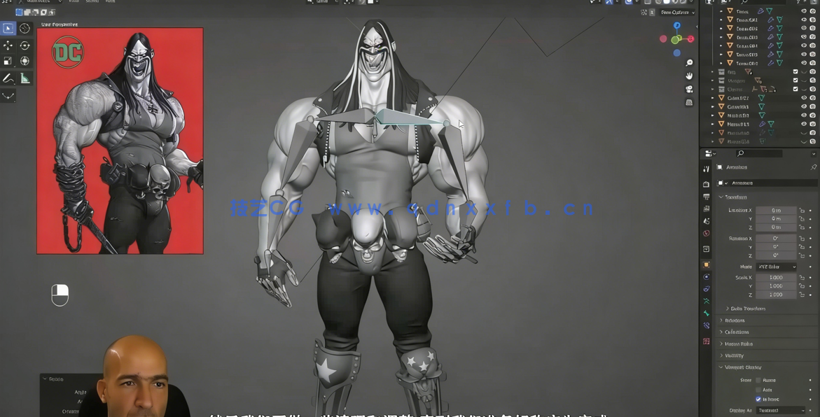 Blender暴狼罗伯DC动漫反英雄角色完整制作视频教程 (图2)