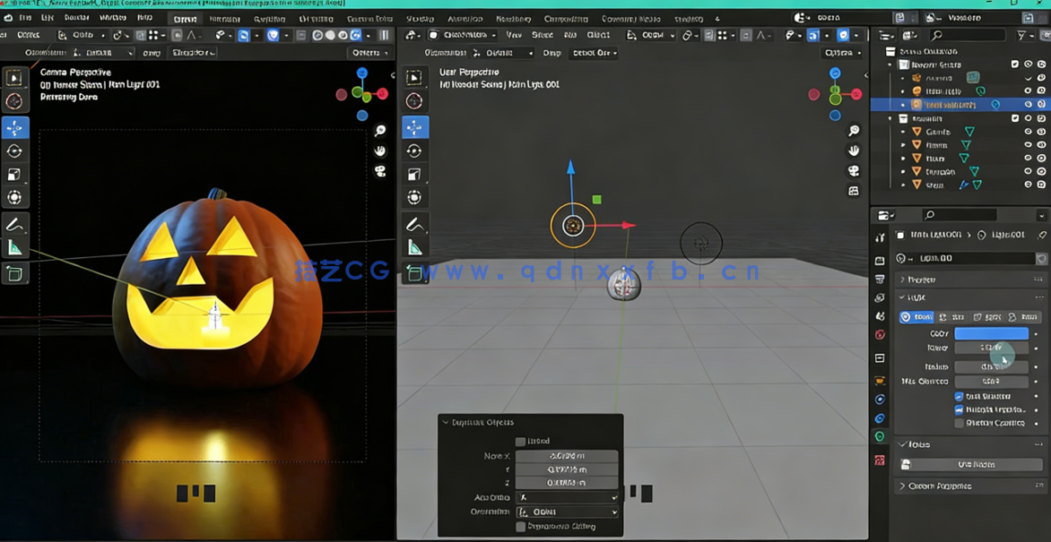 Blender万圣节杰克南瓜灯笼完整实例制作视频教程(图4)