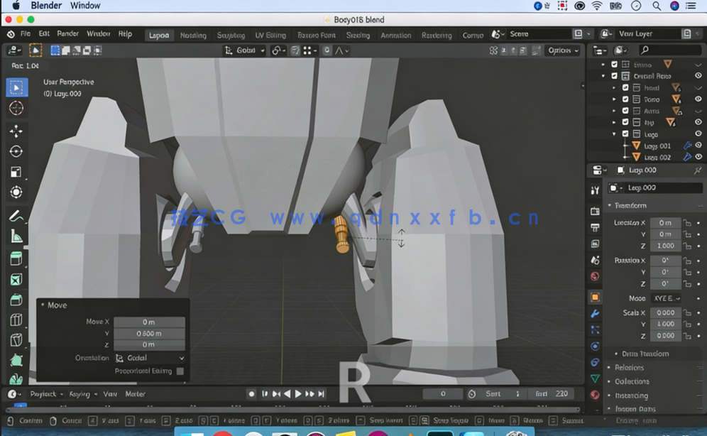 Blender机器人绑定动画技术视频教程(图4)