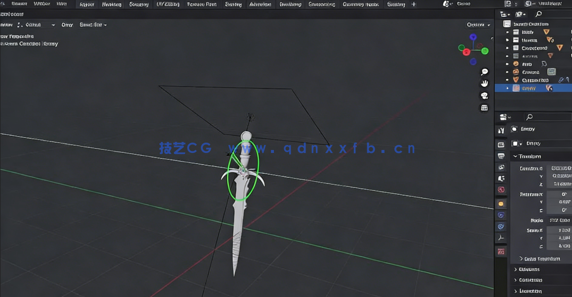 Blender禁忌之刃游戏武器硬表面建模制作视频教程(图2)