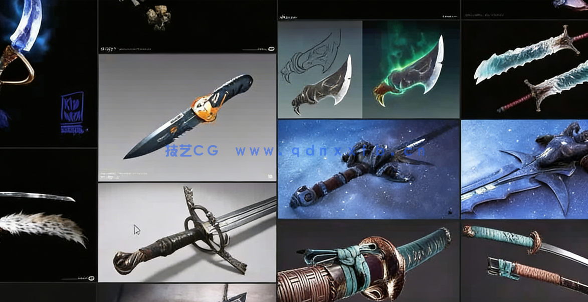 Blender禁忌之刃游戏武器硬表面建模制作视频教程(图5)