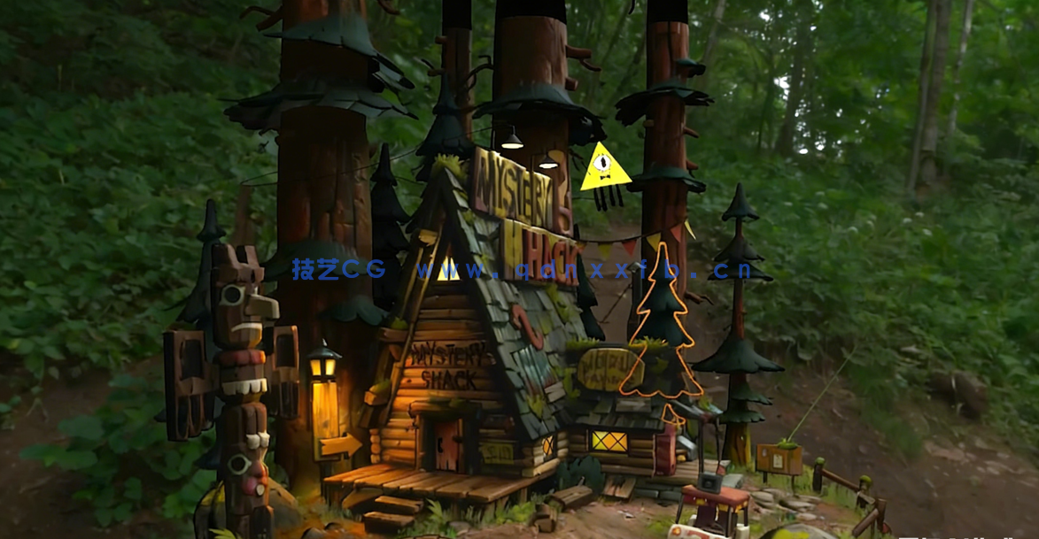 Blender神秘小屋完整实例制作训练视频教程(图5)