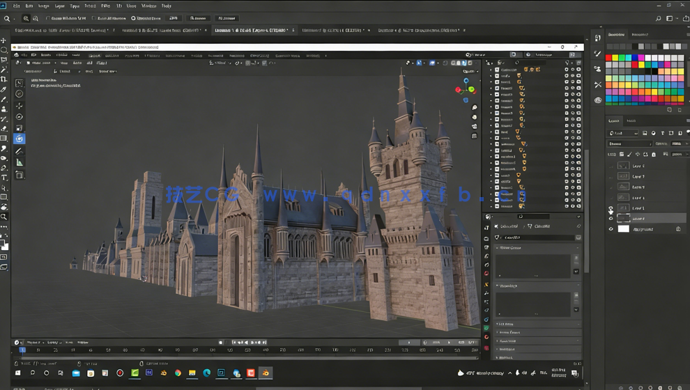 Blender与PS制作环境概念艺术插画视频课程 (图5)