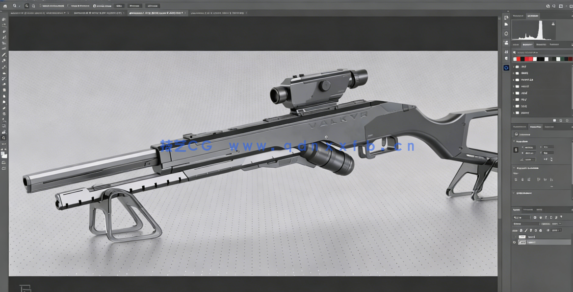 Blender狙击枪硬表面建模游戏资产制作流程视频教程(图5)
