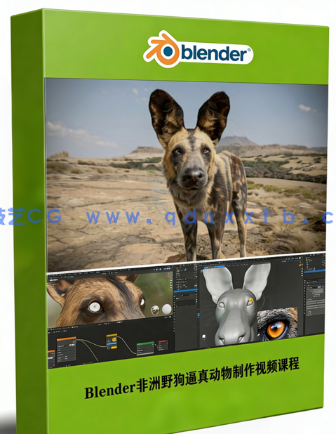 Blender非洲野狗逼真动物完整制作流程视频课程 (图1)