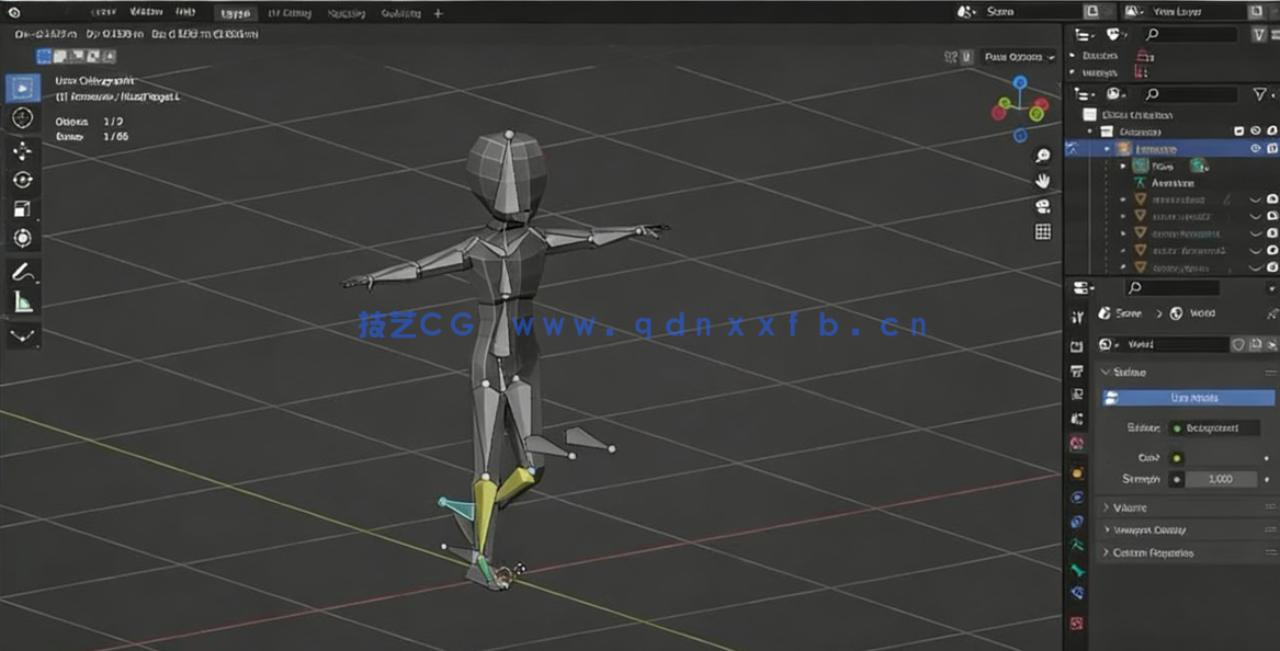 Blender中为Unity进行低多边形角色建模和动画制作视频课程(图3)
