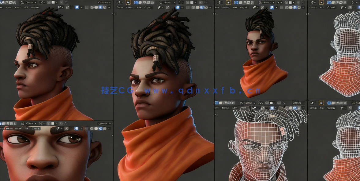 Blender英雄联盟游戏角色时间刺客EKKO制作视频课程 (图3)