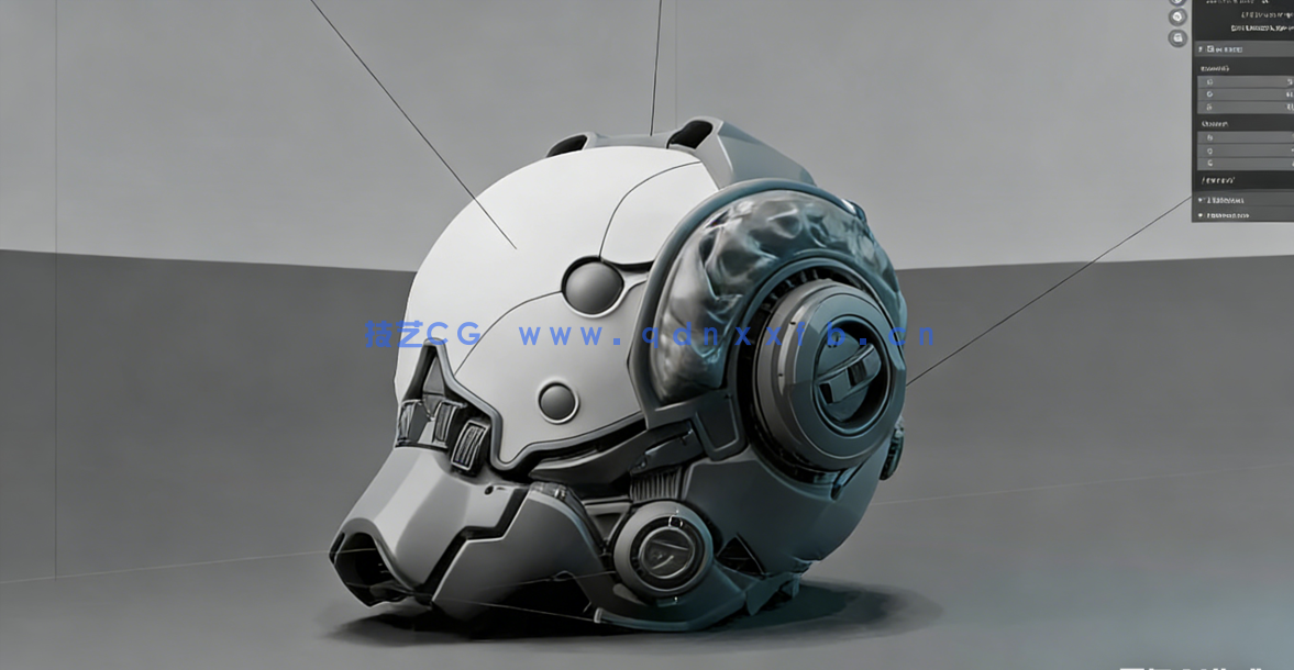 Blender科幻头盔建模实例制作视频教程 (图5)