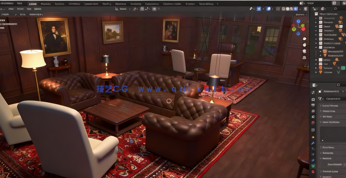 Blender和SP维多利亚欧式房间实例制作视频教程(图5)