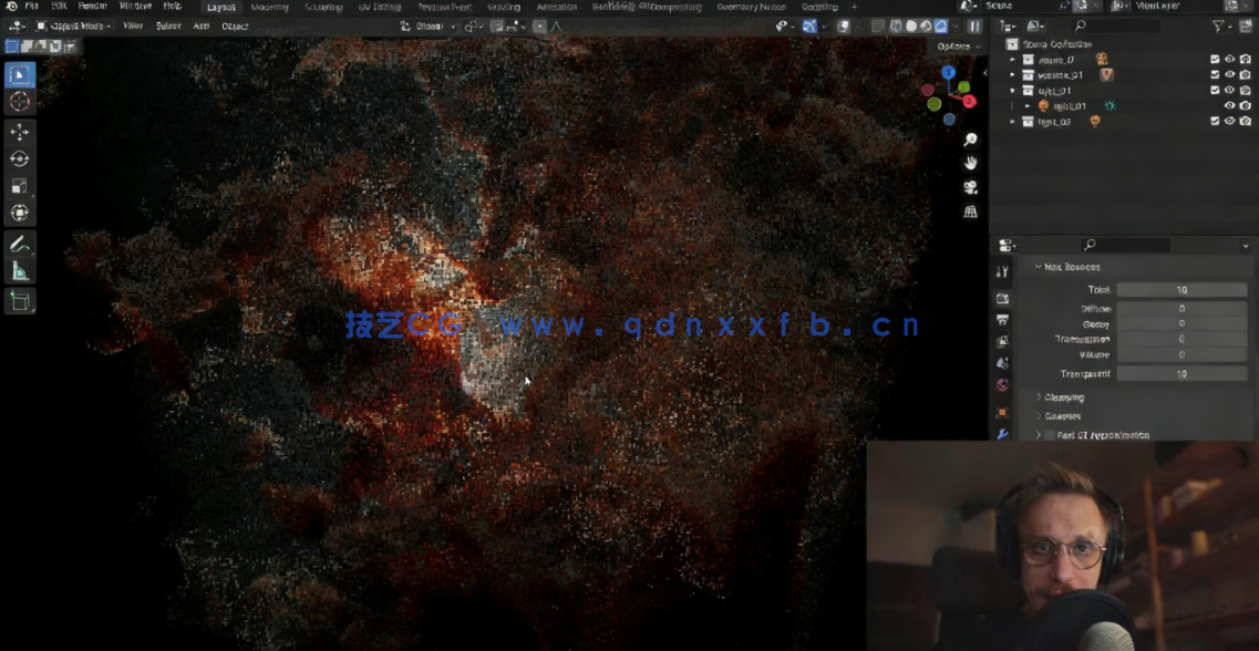 Blender星云体积着色器几何节点核心技术视频教程(图5)