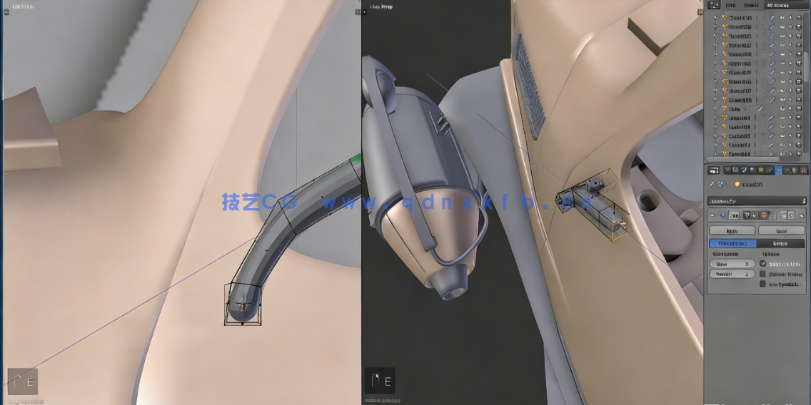 Blender复古未来派汽车建模与渲染制作视频教程(图4)