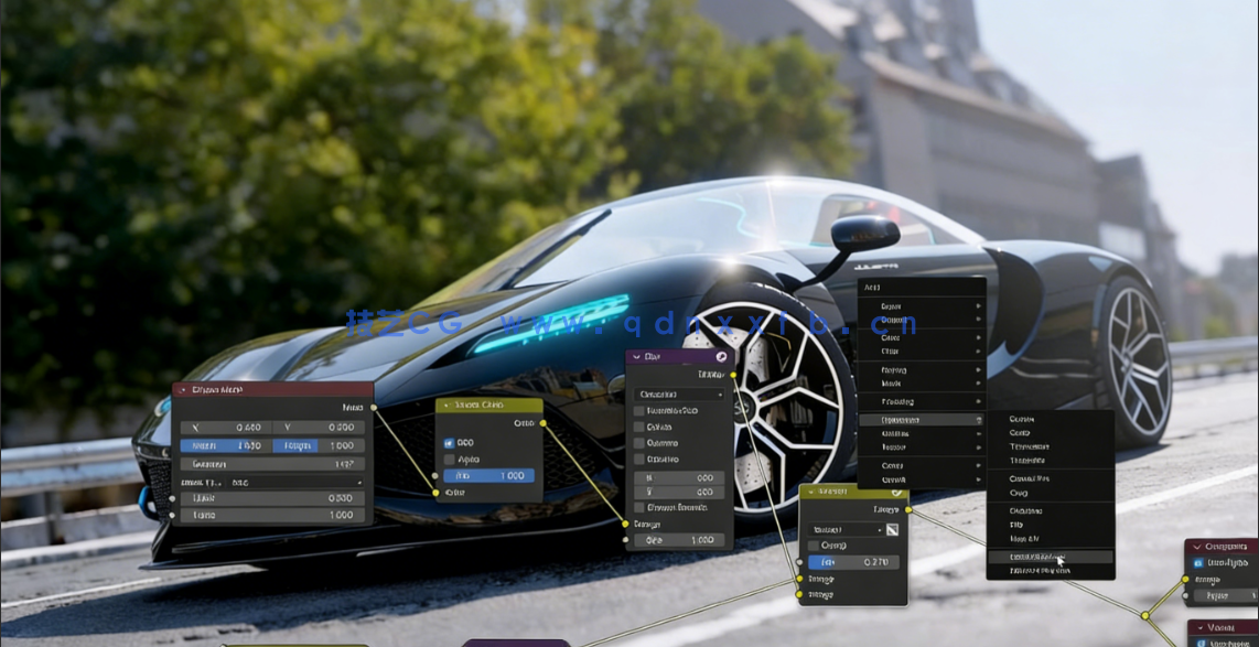 Blender 3D高精度汽车建模制作流程大师班视频教程第三季(图6)