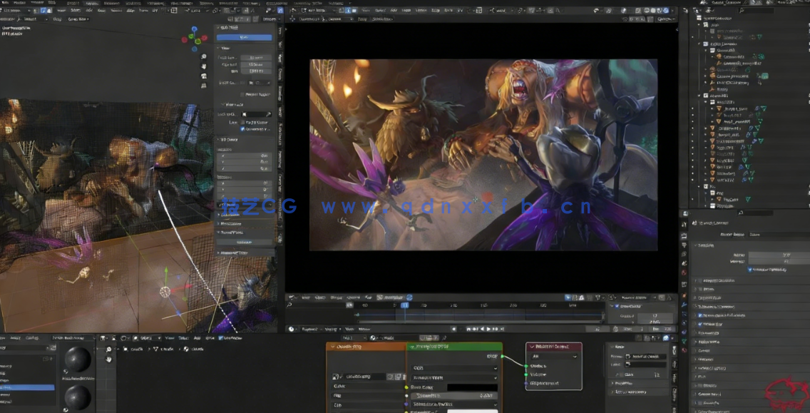 Blender导入二维插画动画制作流程视频教程(图2)