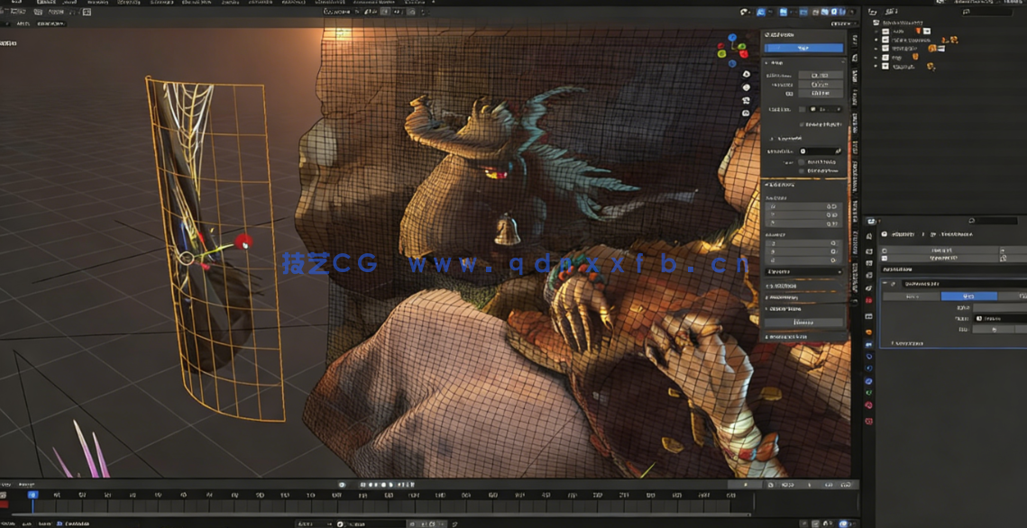 Blender导入二维插画动画制作流程视频教程(图6)