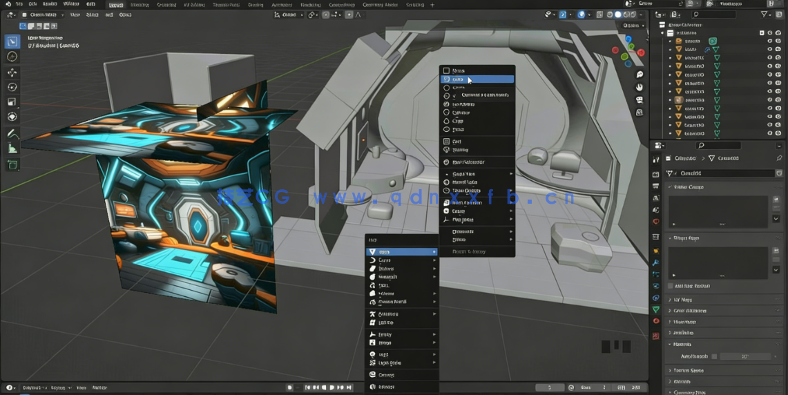 Blender未来科幻房间环境场景制作视频教程(图5)