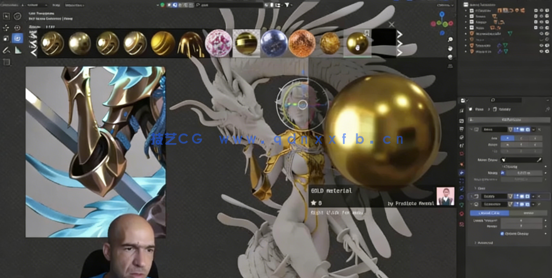 Blender龙与女孩雕刻建模完整制作流程视频教程(图6)