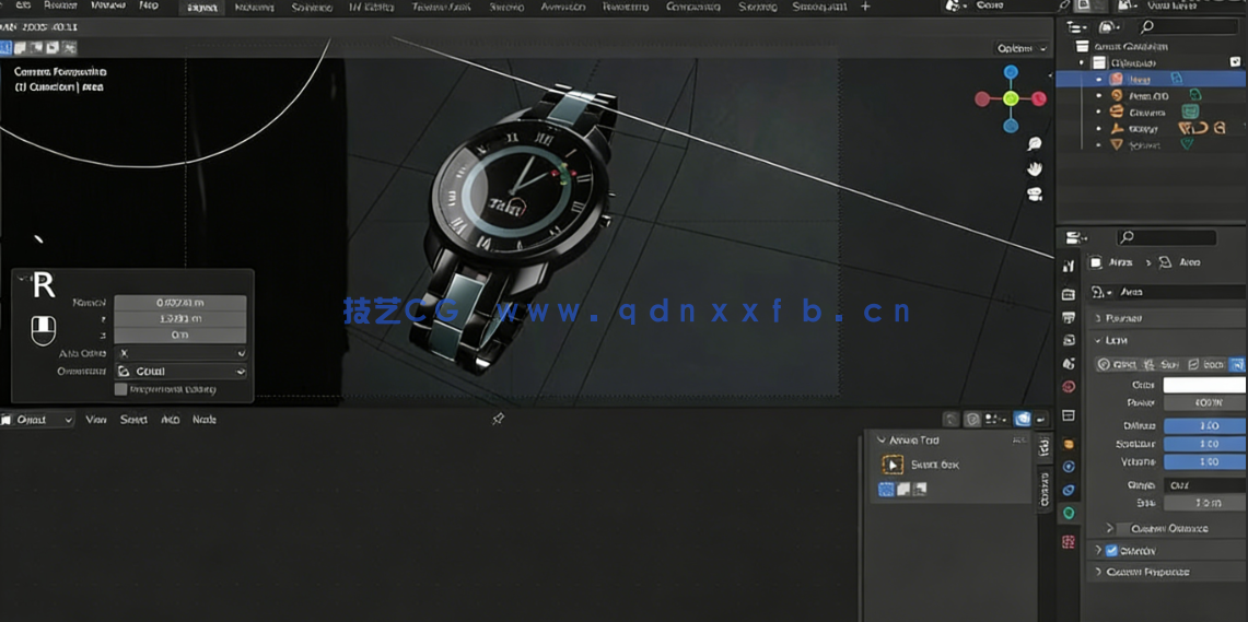 Blender手表实例建模设计制作视频教程(图2)