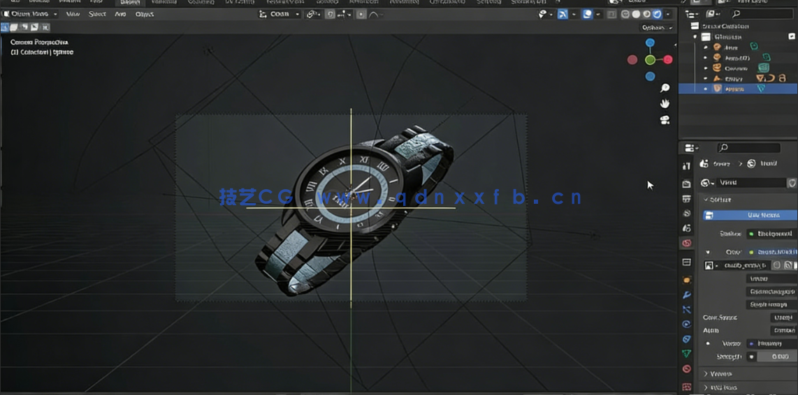 Blender手表实例建模设计制作视频教程(图6)