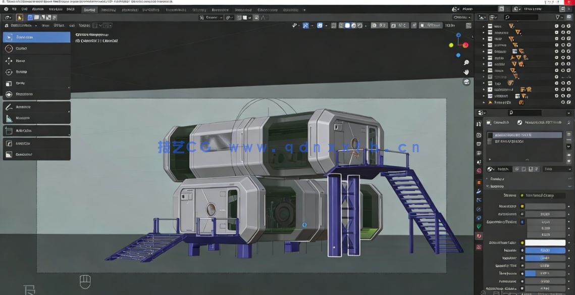 Blender太空仓沙漠着陆场景建模与合成制作视频教程(图6)