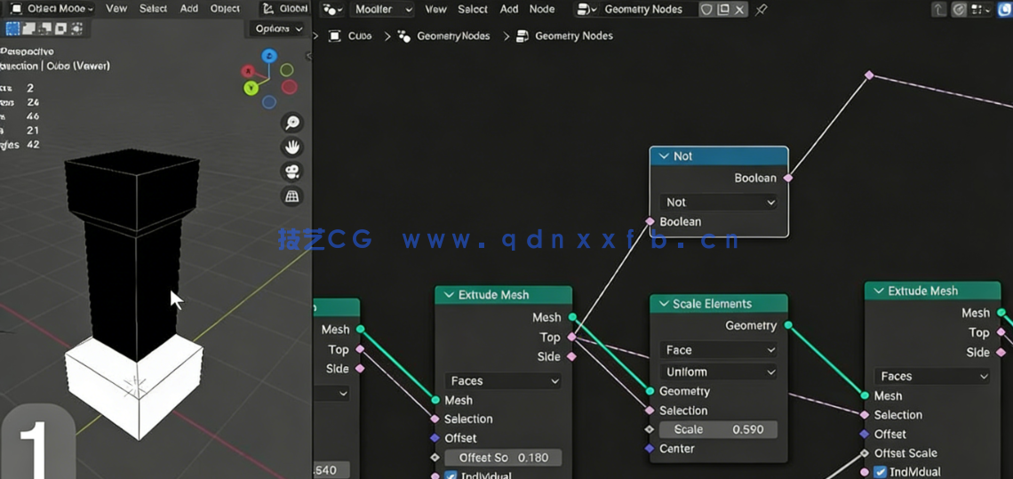 Blender 4几何节点制作程序化建筑视频教程(图2)
