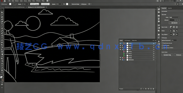 AI和AE结合平面动画创作工作流程视频教程(图1)