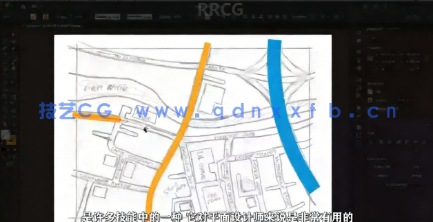 【中文字幕】AI中绘制简化地图路线标记视频教程(图4)