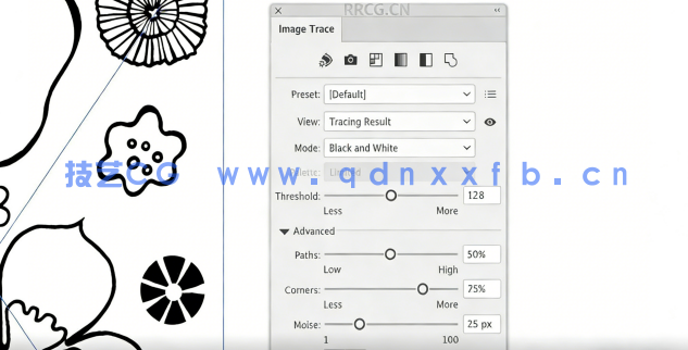 AI矢量平面花朵图形创建过程视频教程(图2)