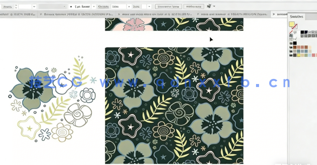 AI矢量平面花朵图形创建过程视频教程(图3)