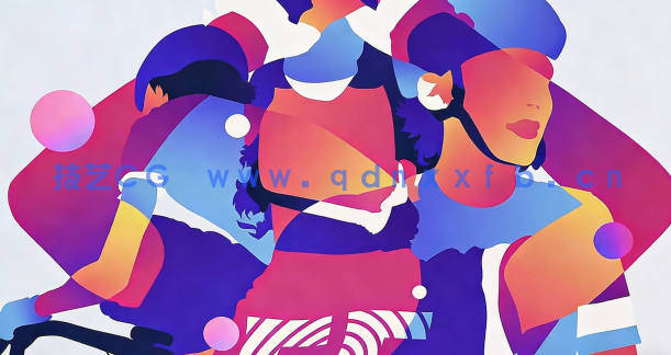  AI色彩丰富抽象插画平面肖像创建视频教程(图5)