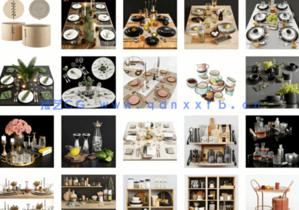 3dsky精品餐桌摆件高质量模型（150个）(图5)