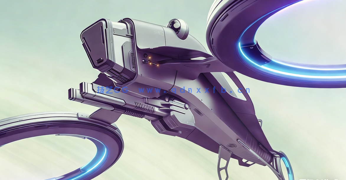 Blender无人机硬表面建模设计实例制作视频教程(图2)