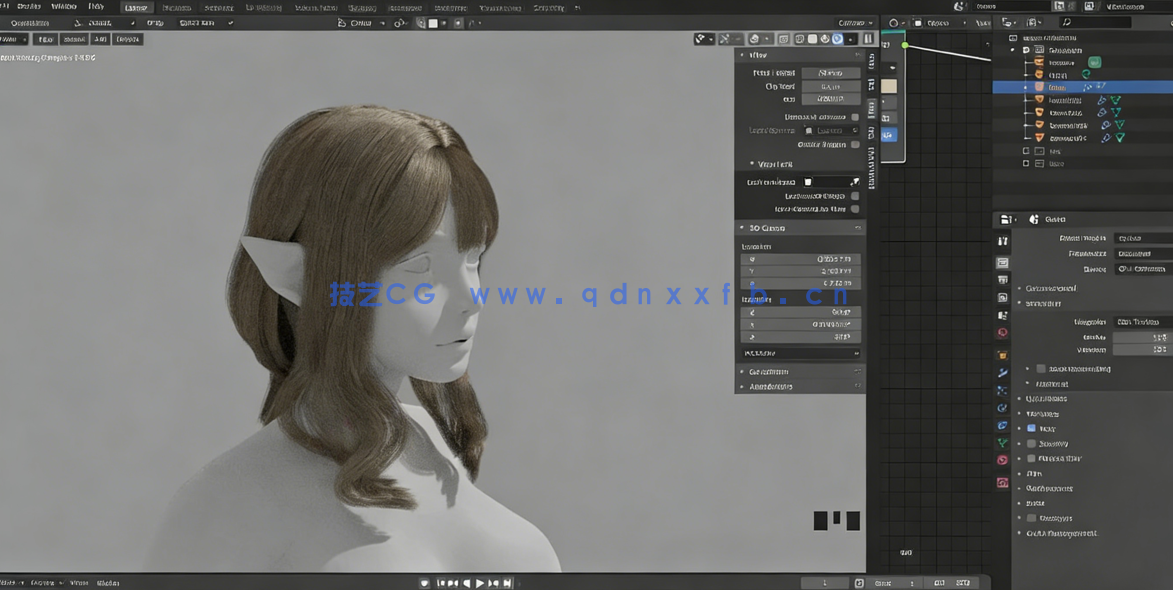 Blender女骑士游戏角色完整制作工作流程视频教程(图4)