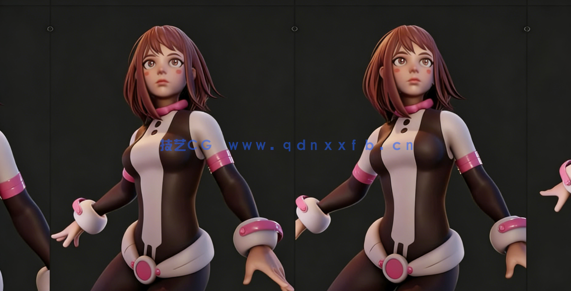 Blender我的英雄学院动漫角色丽日御茶子完整制作视频教程(图4)