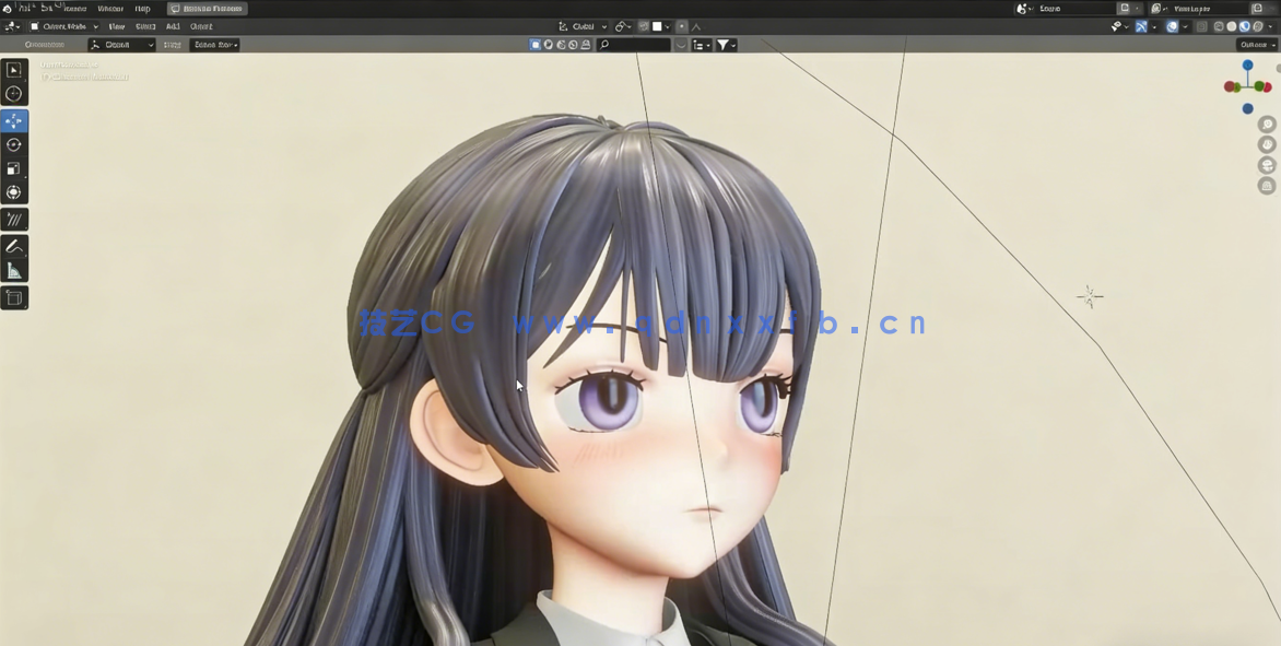  Blender可爱动漫风格校园女孩实例制作视频教程(图3)