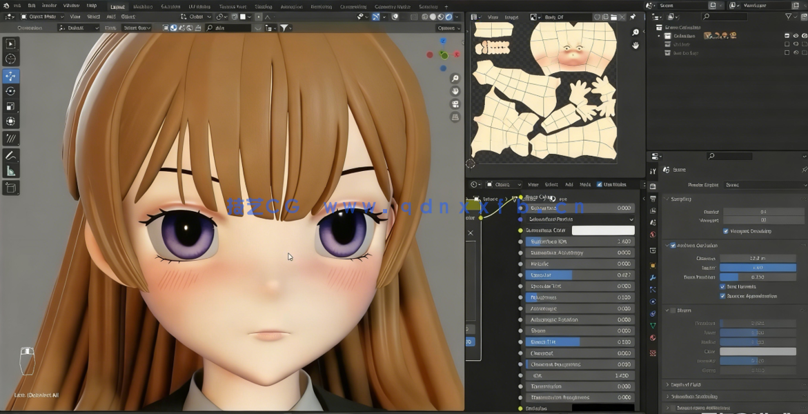  Blender可爱动漫风格校园女孩实例制作视频教程(图4)