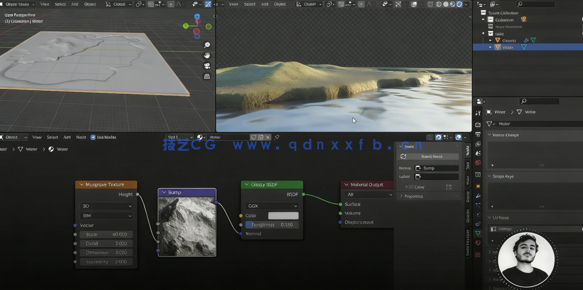 Blender逼真森林山脉景观实例制作视频教程 (图4)