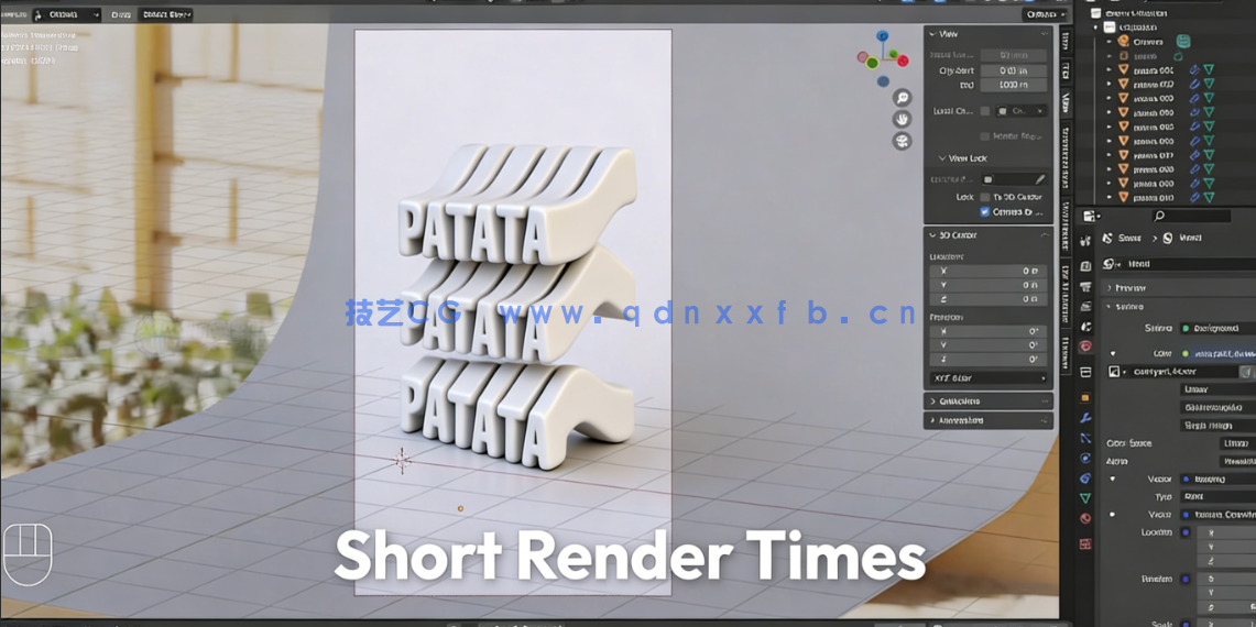 Blender动态文字排版动画制作视频教程(图4)
