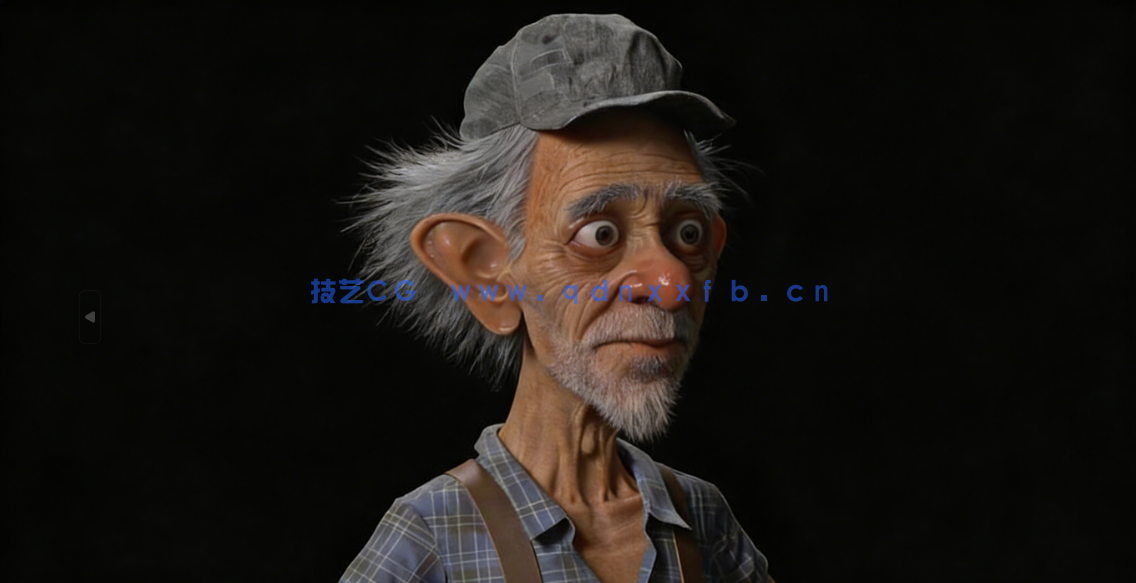 Blender超逼真老人角色雕刻建模完整制作流程视频教程(图2)