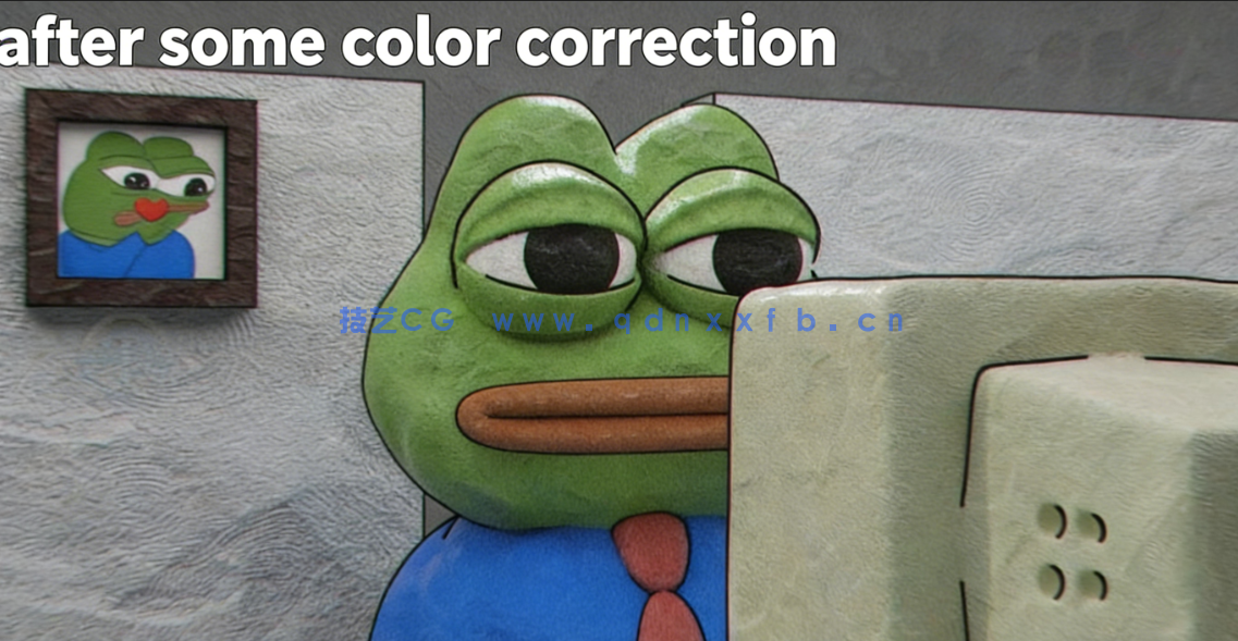 Blender 4粘土风格青蛙完整实例制作视频教程(图6)