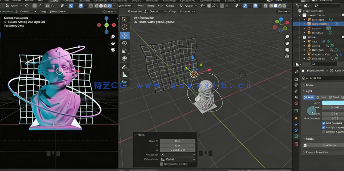 Blender复古3D蒸汽波环绕动画制作视频教程(图3)