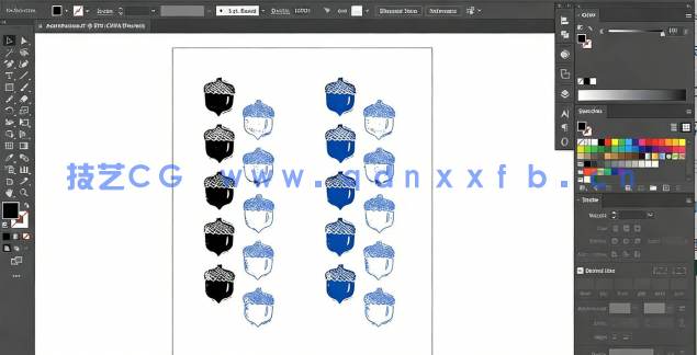 AI手工图案刻章矢量印制实例视频教程(图5)