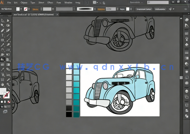  Illustrator矢量老爷车绘制实例训练视频教程(图4)